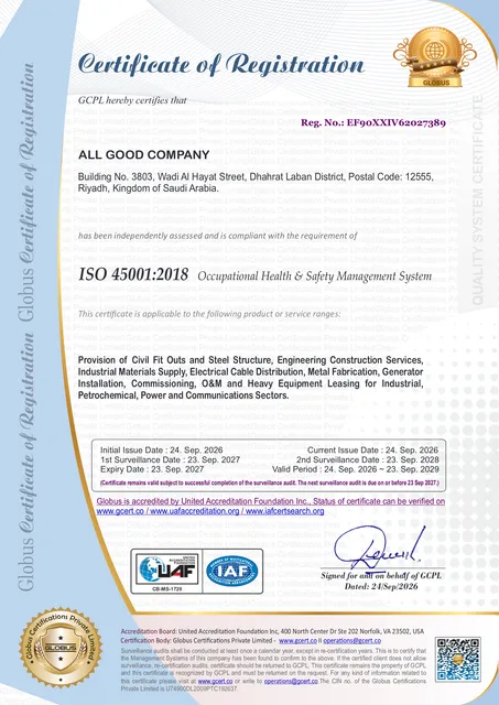 ISO 45001:2018 — Occupational Health & Safety Management System