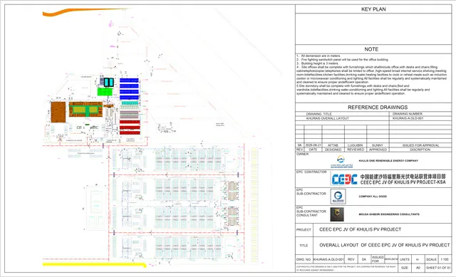 Approved site layout drawing