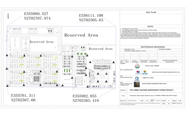 Approved site layout drawing